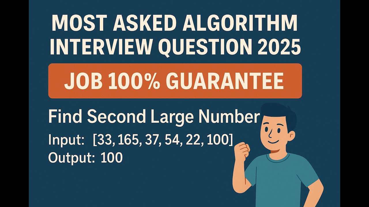 Find the Second Largest Number in an Array | JavaScript Coding ...