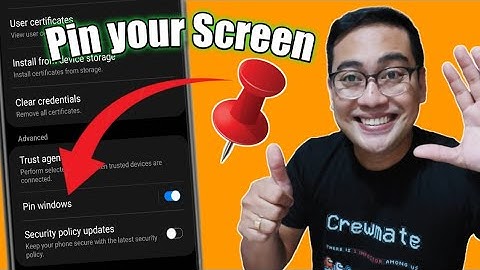 How to pin or lock an apps to the screen ( Tagalog )