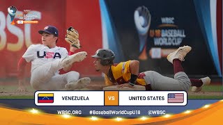 HIGHLIGHTS – Game 28 – Venezuela vs. USA – WBSC U-18 Baseball World Cup