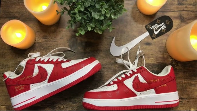 $20,000 Louis Vuitton Nike Air Force 1 Red By Virgil Abloh FIRST LOOK 