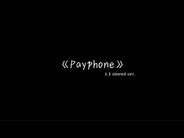 《Payphone》0.8 slowed ver.-I'm at the payphone trying to call home all of my change I spent on you... class=