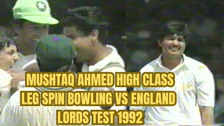 Mushtaq Ahmed | High Class Leg Spin Bowling | Pakistan vs England | 1992 Test Series | Lords Test |