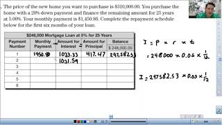Financial Math 10.4 Mortgage Payment Allocation