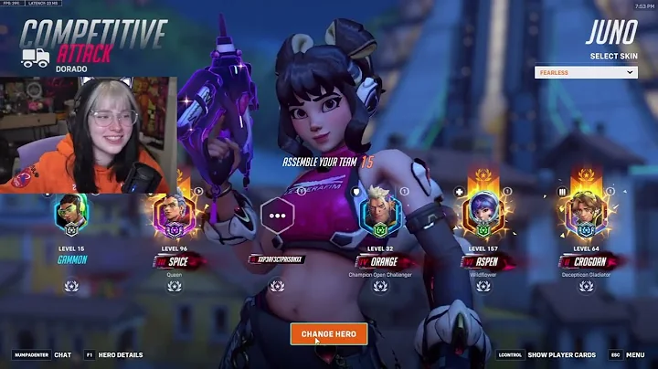 24K Heals! Aspen Juno Overwatch 2 Gameplay Season 18 Top 500