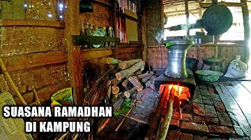 Suasana Ramadhan di kampung. bulan puasa hari pertama, ngabuburit menunggu buka puasa di pedesaan
