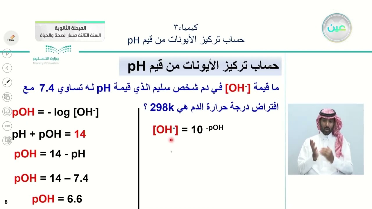 2-3 أيونات الهيدروجين والرقم الهيدروجيني