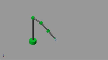 Simulation of a 5 dof robotic arm.