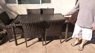 Hampton Bay - Mill Valley 7-Piece Fully Woven Patio Dining Set