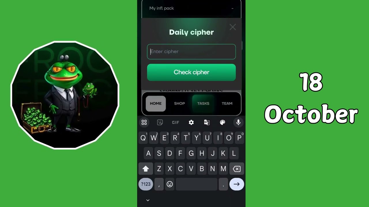 Frog Farm Daily Cipher Code 18 October| Frog Farm Daily Cipher | Frog Farm Code 