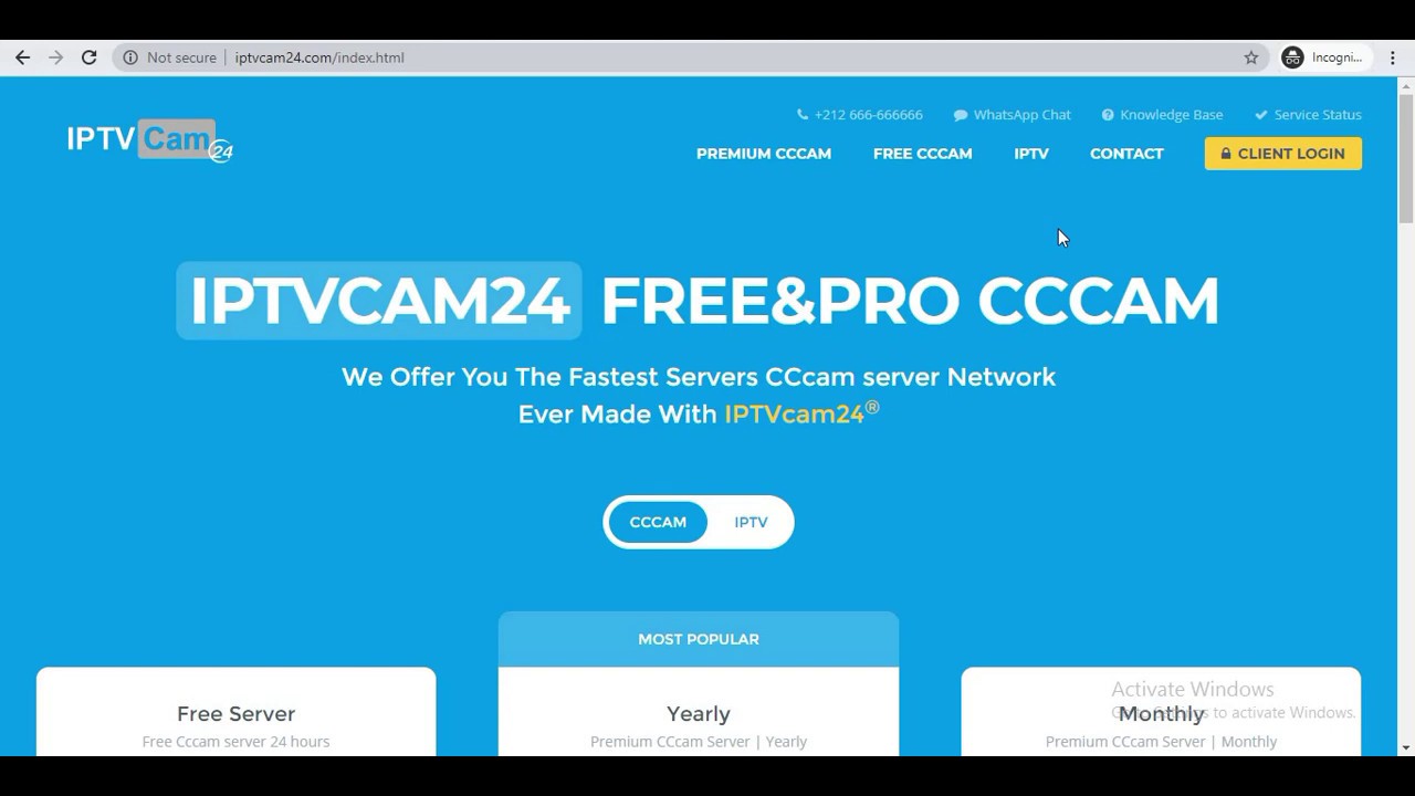 get free cccam test line