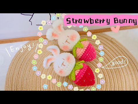 絵画 strawberry & cutie rabbit Cute Bunny And Strawberry