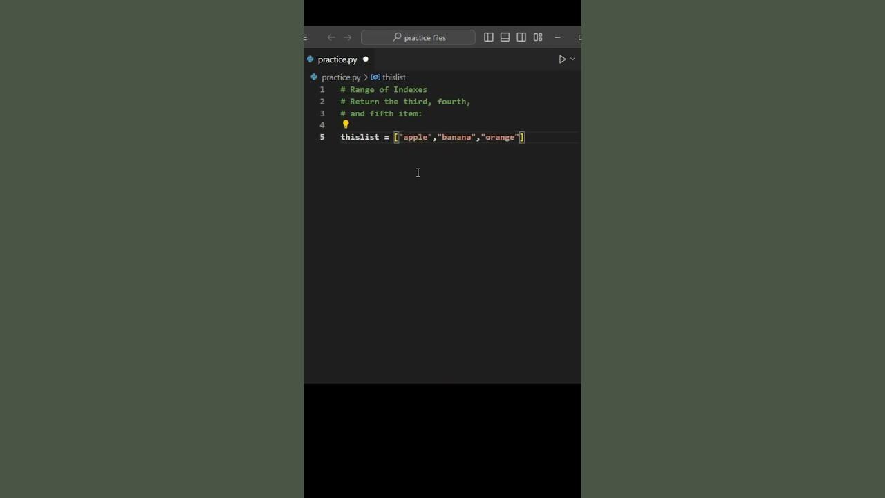 Range of indexes | #python #learnpython #pythonforbeginners #coding ...