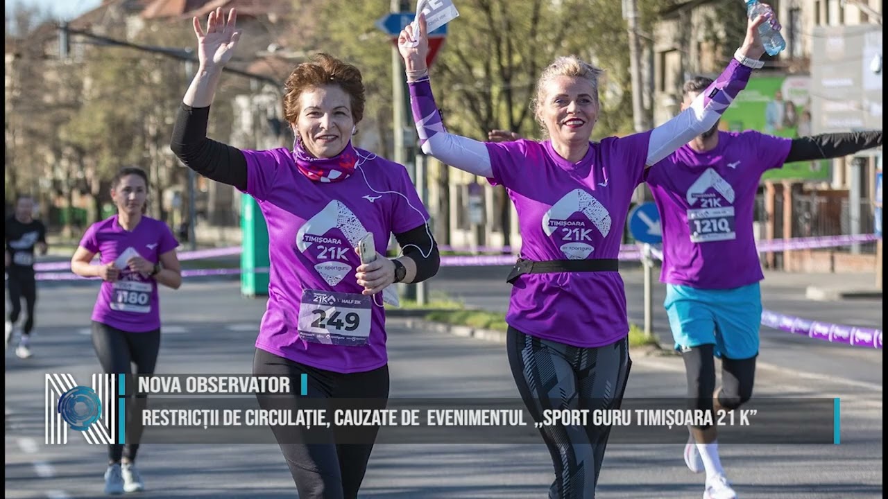 Restricții de circulație, cauzate de evenimentul ,,Sport Guru Timișoara 21 k”