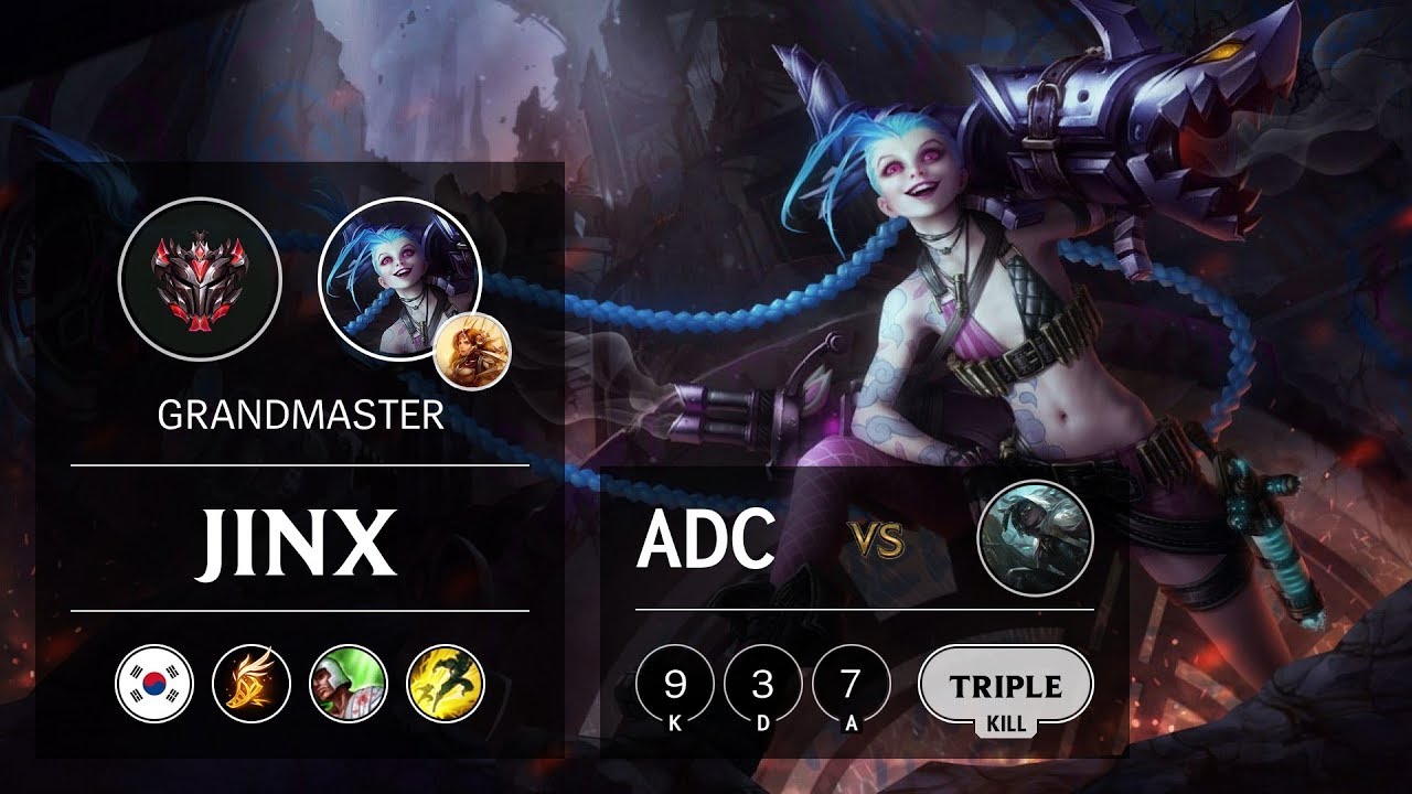 Jinx ADC vs Senna - KR Grandmaster Patch 10.2