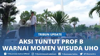 Demo Tuntut Usut Kasus Pelecehan Seksual Prof B terhadap Mahasiswi Warnai Momen Wisuda UHO Kendari