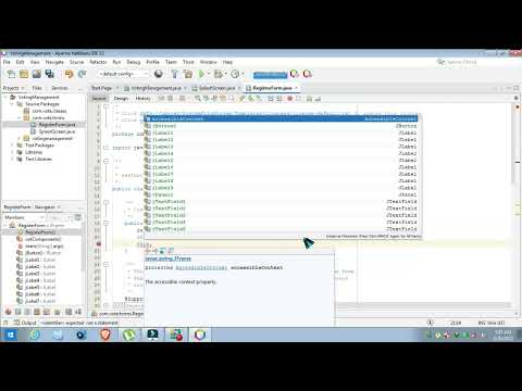 Design LOGIN and REGISTRATION form using Java swing | Voting management System | Part 2