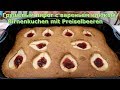 Немецкая выпечка.Грушевый пирог с клюквенным  вареньем /Birnenkuchen mit Preiselbeeren