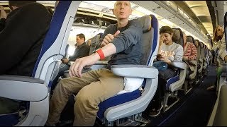 SAN-FRA on Lufthansa! A340-300 economy class (twas kinda nice)