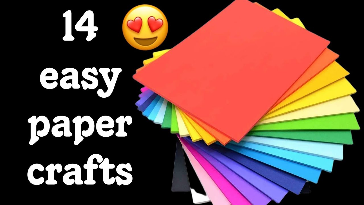 14 Easy Craft Ideas Paper Craft Ideas Paper Craft Diy Craft