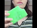 Frozen sponge chewing  green  asmr  frozenspongetr1