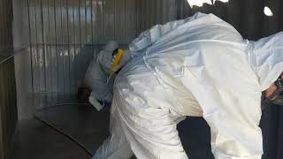 Graco XP Sprayer used to prime shipping container with Civilox® Civil Grade Epoxy