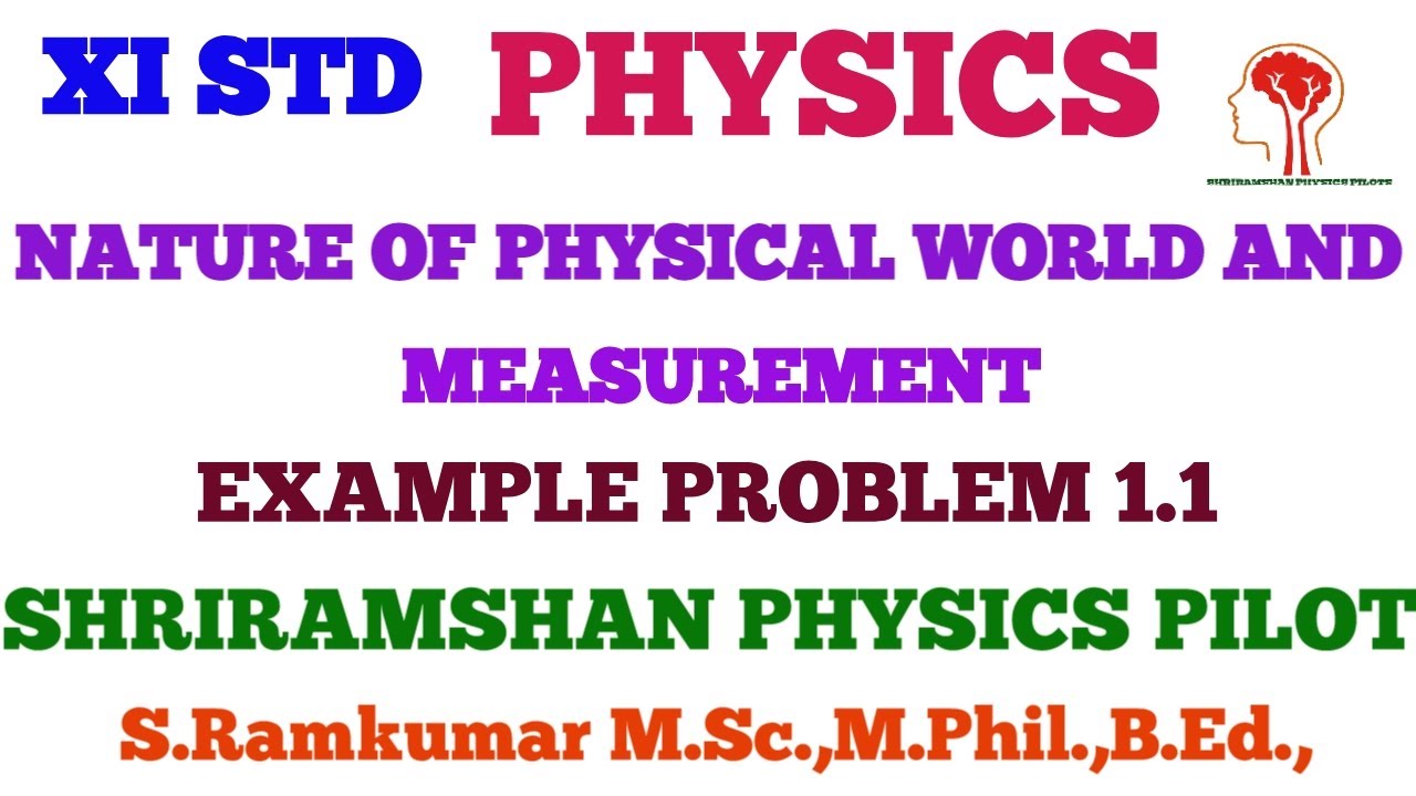 11 Std - Physics - Unit - 1 - Nature of Physical World and Measurement ...