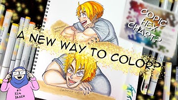 🎨 Trying a New Coloring Style 🎨 Using the Copic Hex Chart! 😮
