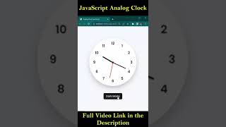 How to Build a Analog Clock in HTML CSS & JavaScript #reels #shorts #short #reel #html #css screenshot 4