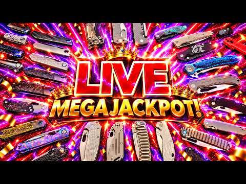 MYSTERY KNIFE GIVEAWAY LIVE! MEGA JACKPOT + 16 MYSTERY POUCHES! Knives & Knonsense!