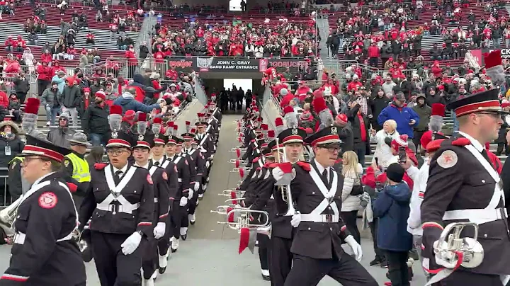 Ohio State Marching Band Ramp Entrance In The Snow - TBDBITL in 4K