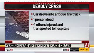 Person dead after fire truck crash