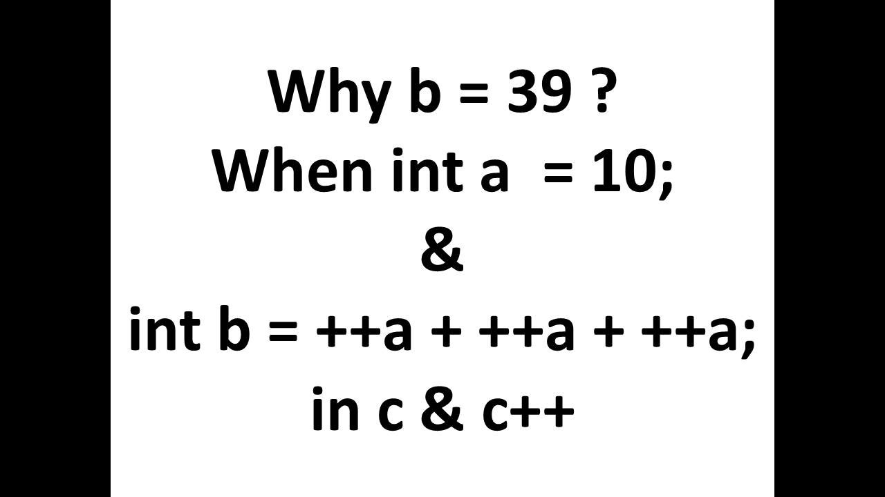Increment decrement operators in C C warning answer Increment decrement operators in C C warning answer