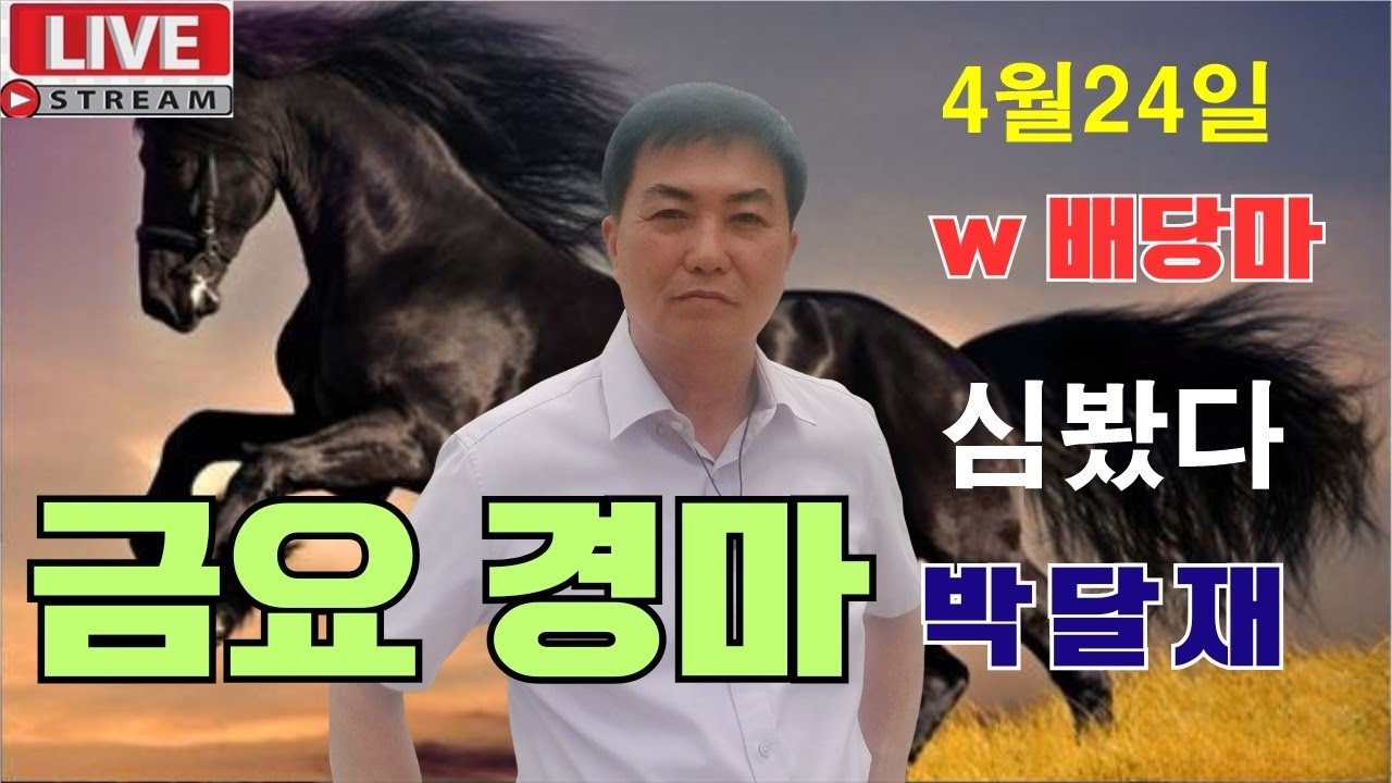 4월24일 금요경마  경마예상 추천마번 복병마  라이브 방송 경마장 심마니 박달재 서울경마 부경경마 제주경마 경주분석 추천마번 예상방송 박달재