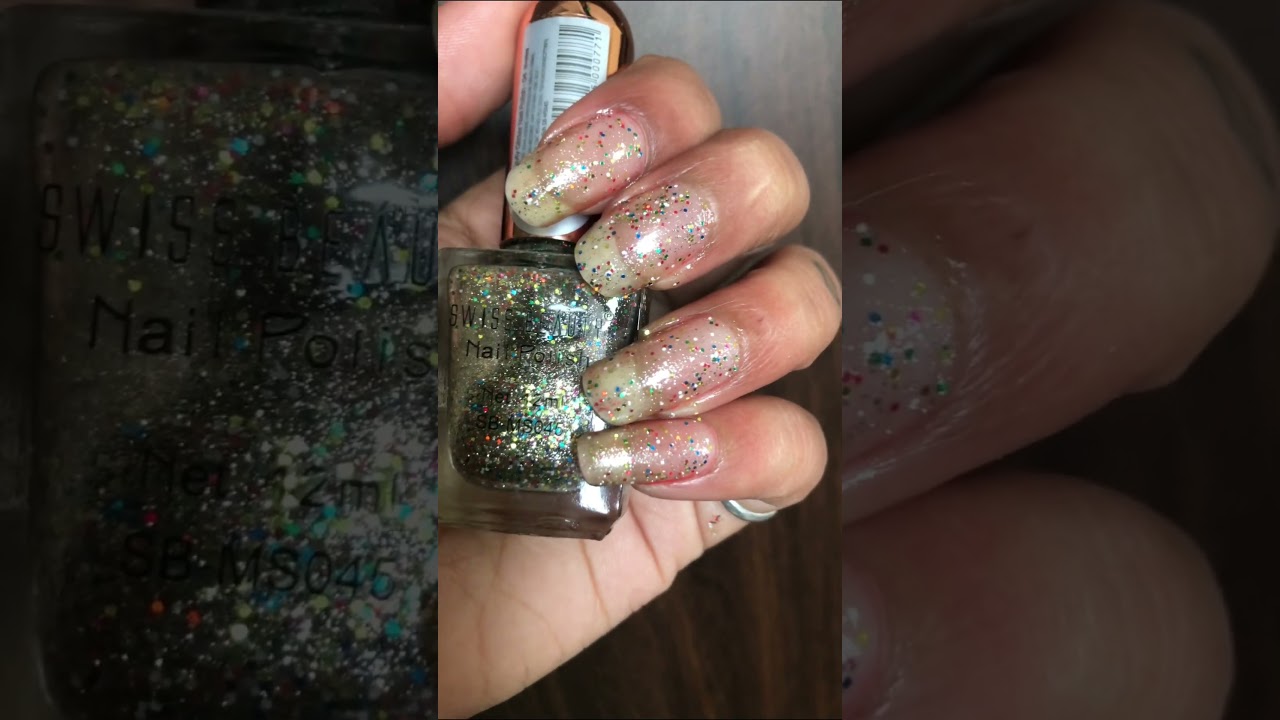 Swiss beauty glitter nail polish /Swiss beauty glitter nail polish review/@Garrys gallery