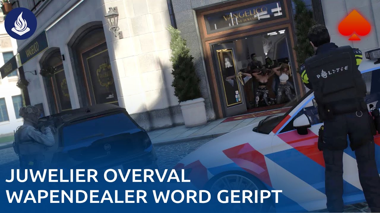 WAPENDEALERS WORDEN GERIPT TIJDENS EEN JUWELIER OVERVAL | ACE RP | GTA RP
