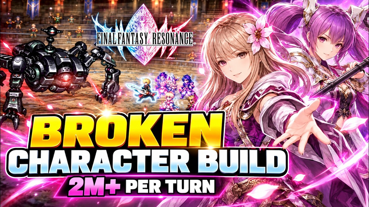 Final Fantasy Resonance BROKEN Damage Build 2 MILLION Damage PER TURN