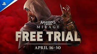 Assassin's Creed Mirage - Free Trial and Title Update Trailer | PS5 \& PS4 Games