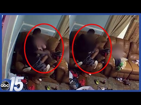 Surveillance video shows child being slapped four times; Emani Barrett arrested, Raw Video