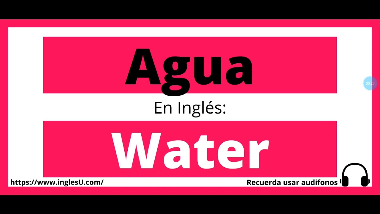 Cómo se dice Agua en inglés - Agua en ingles - YouTube