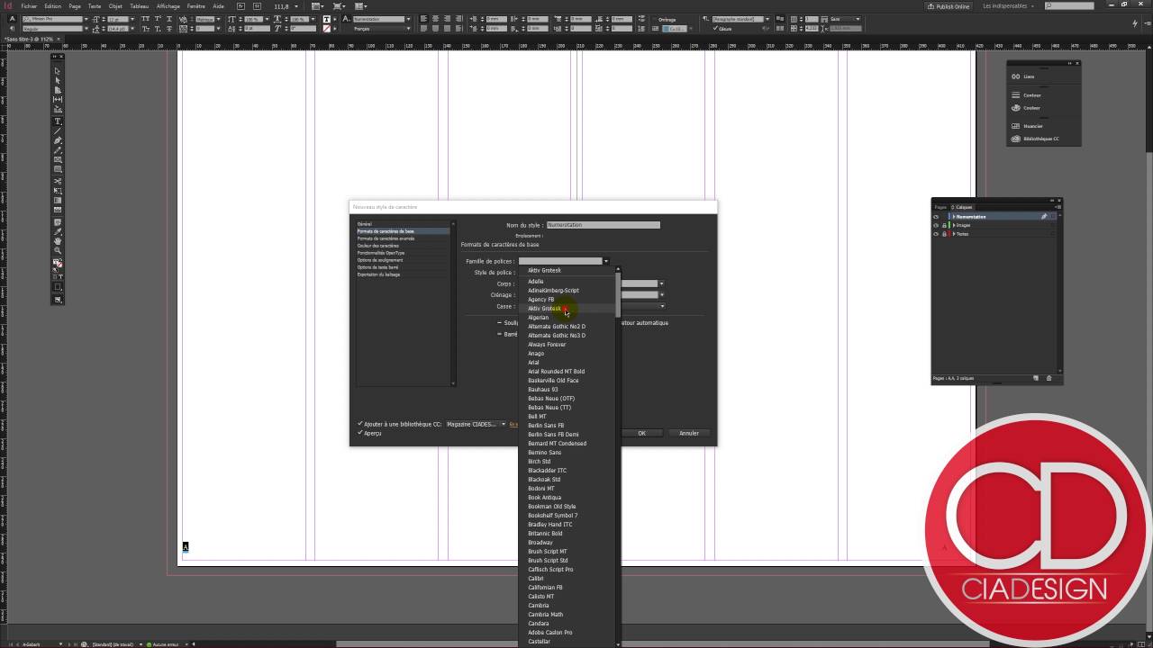 La numerotation automatique de pages avec Indesign - YouTube