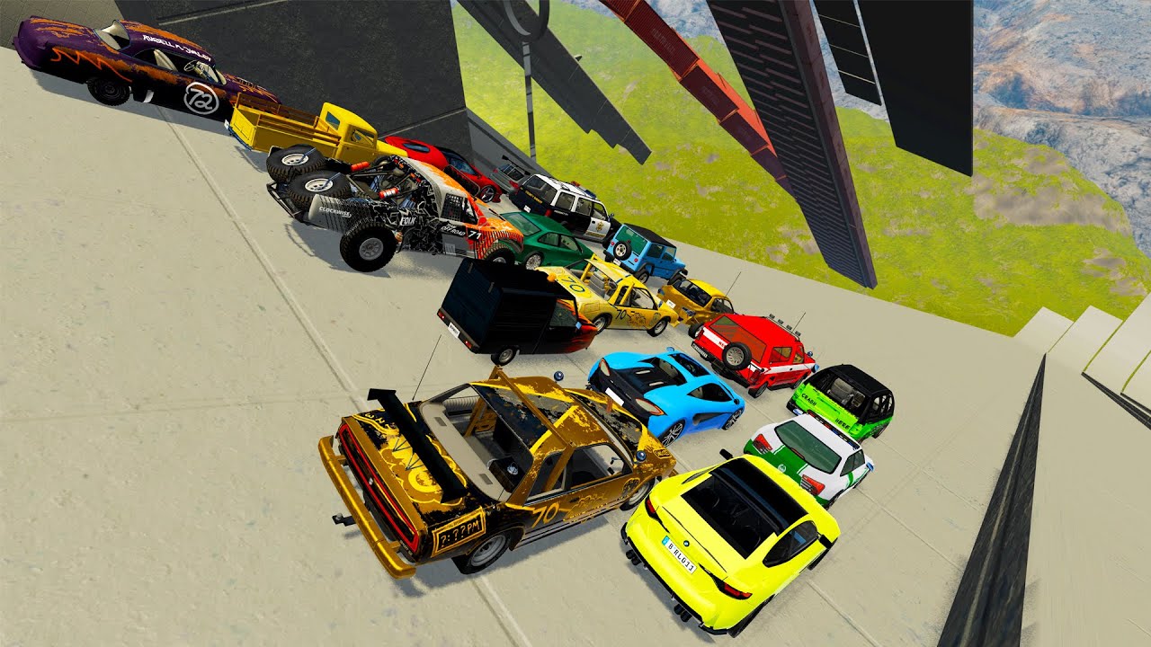 BMNG XROM – High Speed Car Stunts Jumps and Crashes 