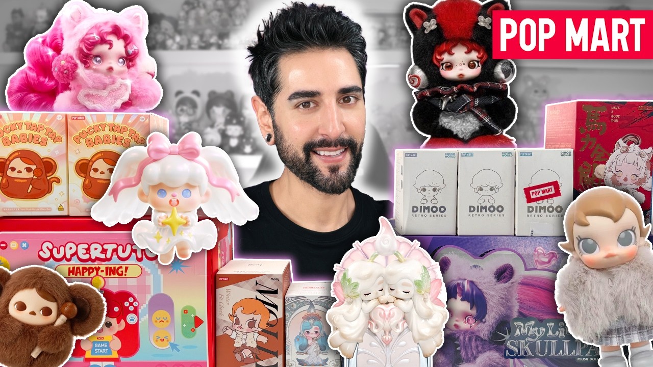 RANDOM POP MART BLIND BOX UNBOXING - SKULL PANDA, DIMOO, BABY MOLLY, HIRONO, PUCKY & More 💜💜