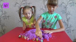 Кинетический песок.  Игры с песком. Kinetic sand. Playing with sand.