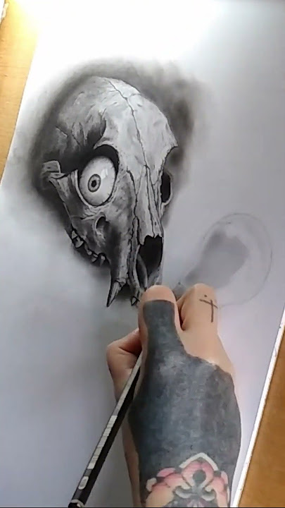 Skull & Light  - Part 1 Speed Drawing #art #drawing #darkart