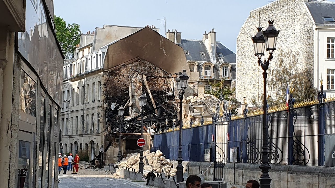 Explosion "du au gaz " Rue Saint Jacques 5 e le jour d'après Gas