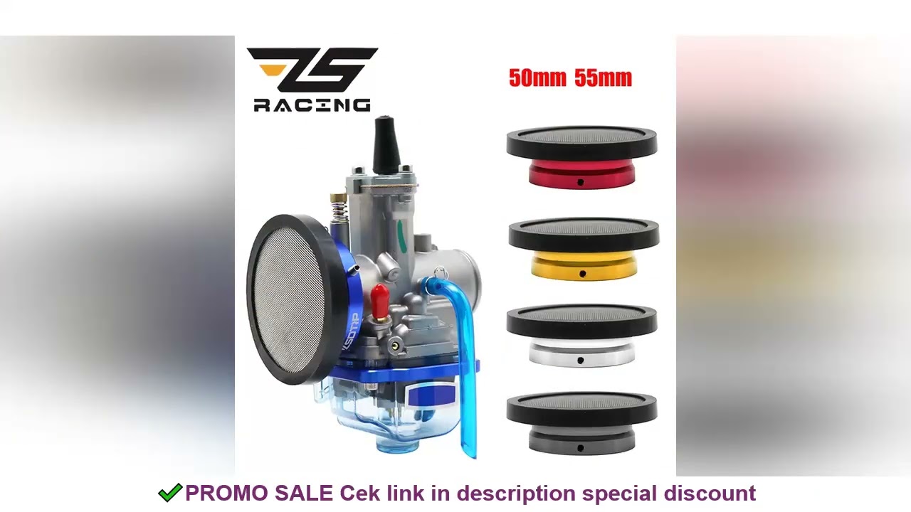 ZS Racing 50/55mm Carburetor Donut Flat Funnel Carburetor Air Filter PWK21-30mm PE 28 30mm VM TM 32