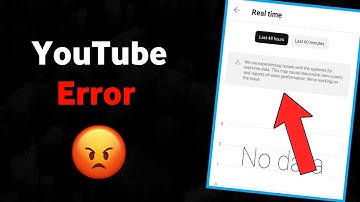 We are experiencing issues with the systems for realtime data Yt Studio | We