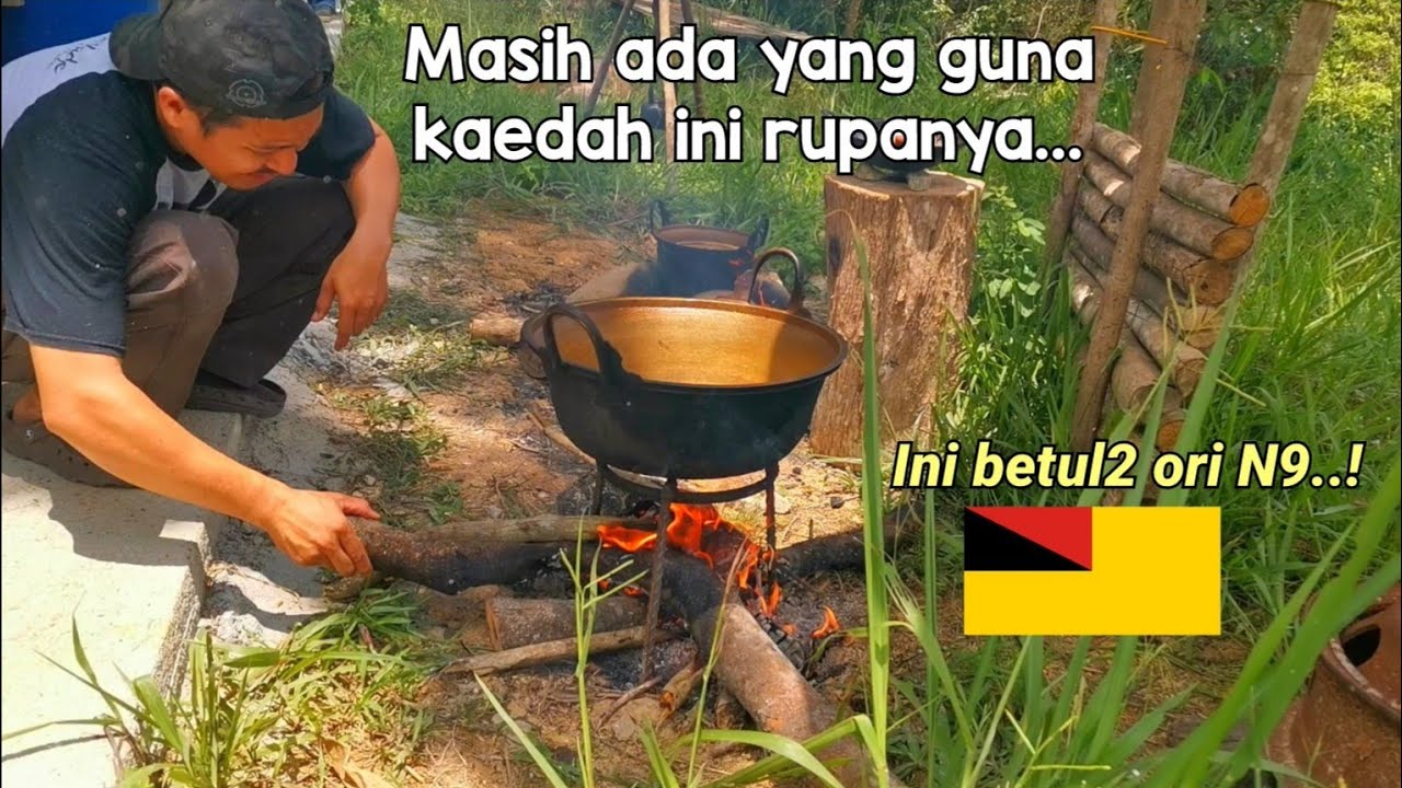 Dapur kayu, periuk Tembaga |  bersama Tikey Blade.