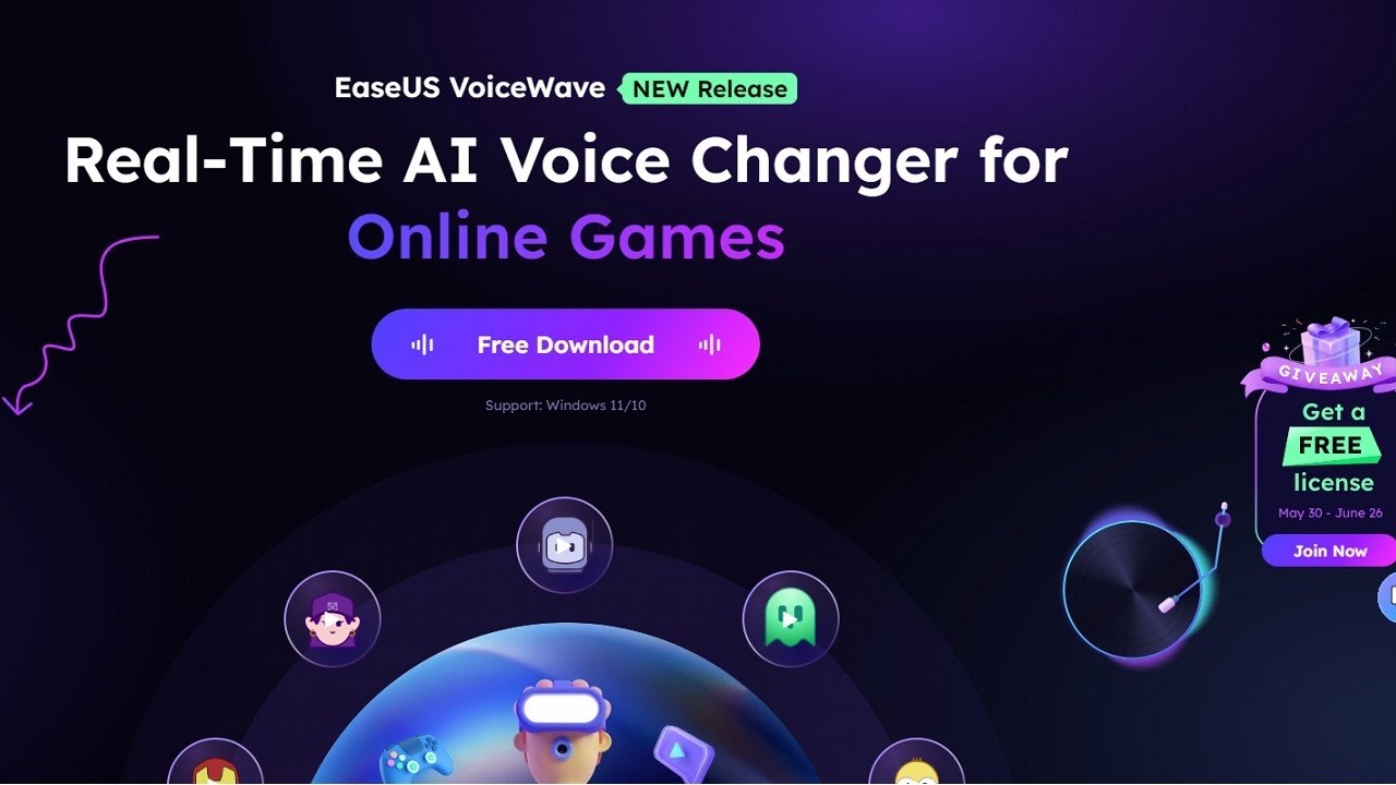 EaseUS VoiceWave Real AI Voice Changer for Gamers, Streamers and Online Chat -