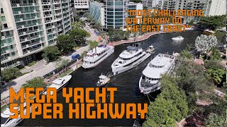 Drone view of Florida Mega Yacht Super Highway